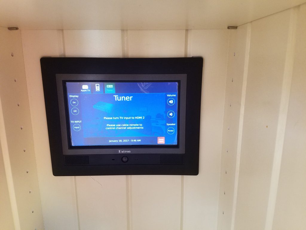 Game room touch screen panel